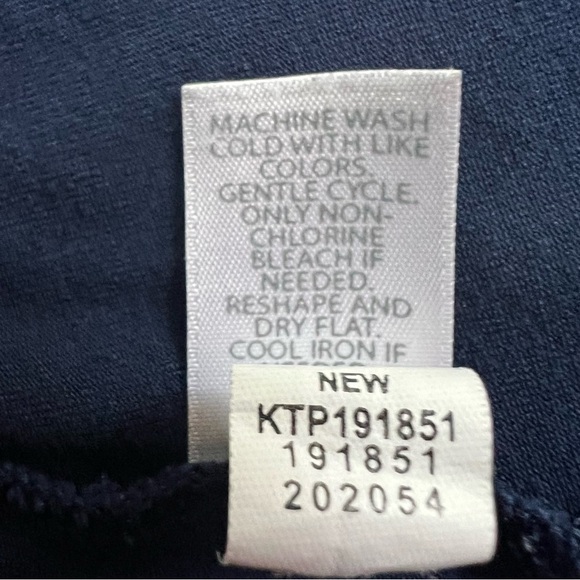 J. Jill Women’s Pullover Knit Top Sz Medium Color Navy Blue 3/4 Sleeves Stretch - Picture 7 of 10